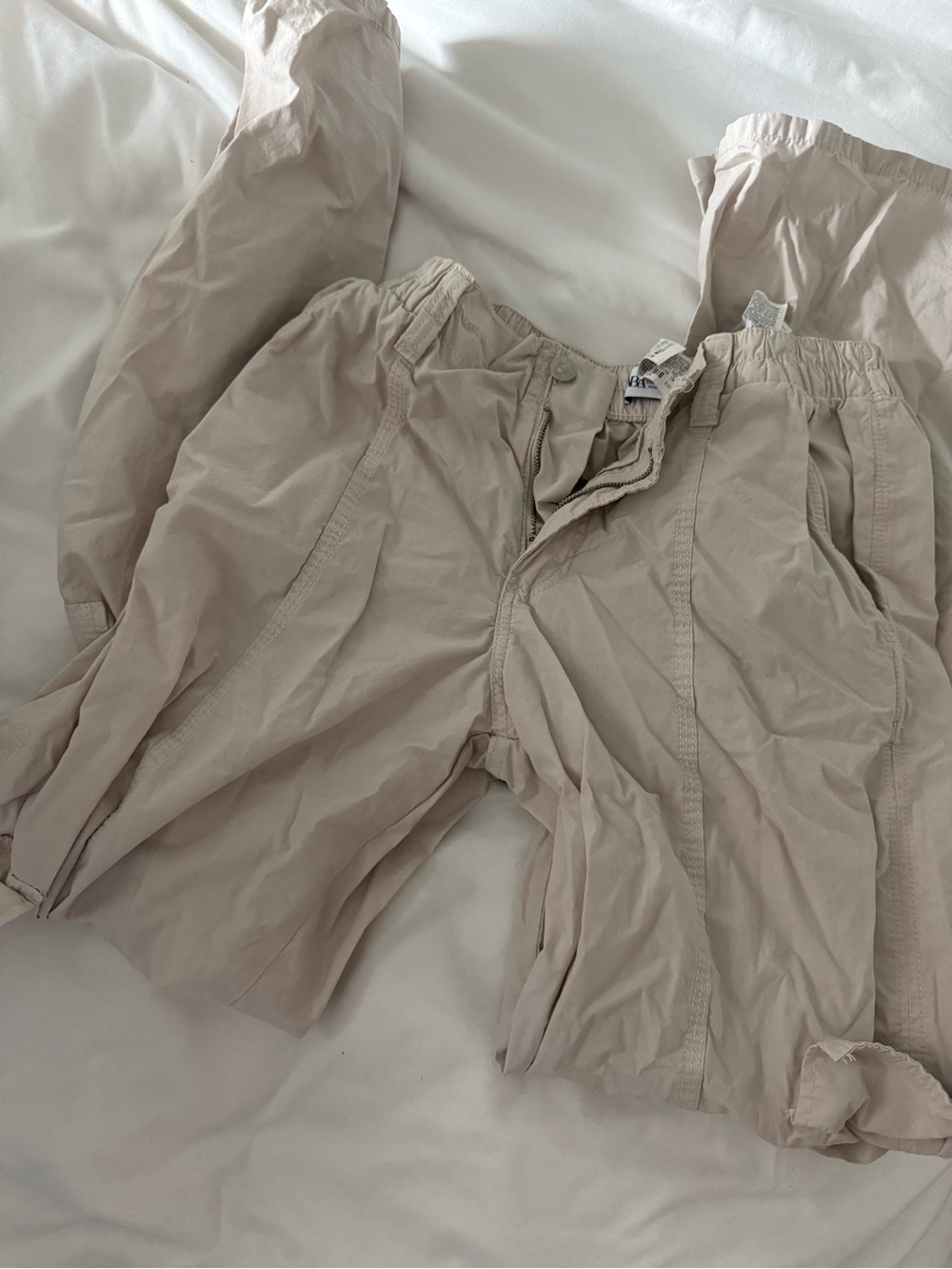 Zara Beige straight leg pant